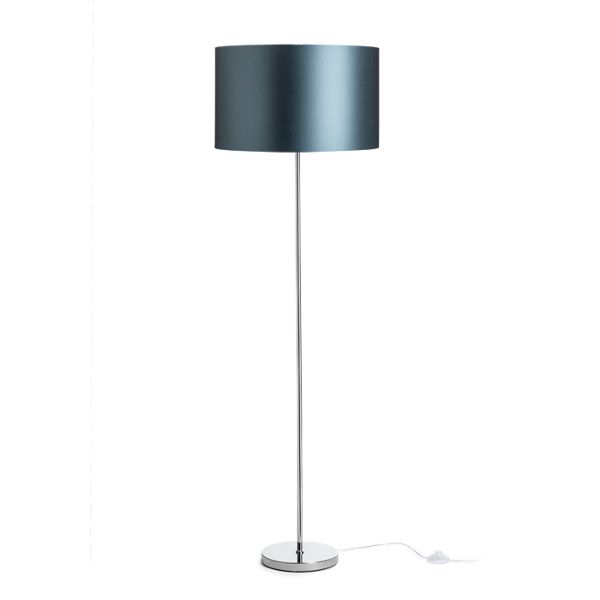 NYC/RON 40/25 állólámpa  Monaco petróleum kék/ezüst PVC/króm 230V LED E27 15W