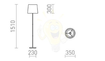 NYC/CONNY 35 állólámpa  Monaco galamb szürke/ezüst PVC/króm 230V LED E27 15W