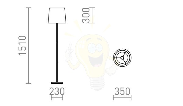 NYC/CONNY 35 állólámpa  Polycotton fehér/króm 230V LED E27 15W