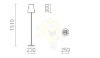NYC/CONNY 25 állólámpa  Monaco petróleum kék/ezüst PVC/króm 230V LED E27 15W