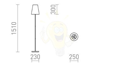 NYC/CONNY 25 állólámpa  Monaco petróleum kék/ezüst PVC/króm 230V LED E27 15W