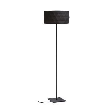 CORTINA/JAKARANDA állólámpa fekete/fekete textil/fém 230V LED E27 15W