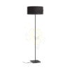 CORTINA/JAKARANDA állólámpa fekete/fekete textil/fém 230V LED E27 15W