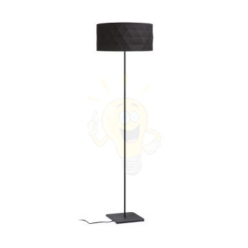 CORTINA/JAKARANDA állólámpa fekete/fekete textil/fém 230V LED E27 15W