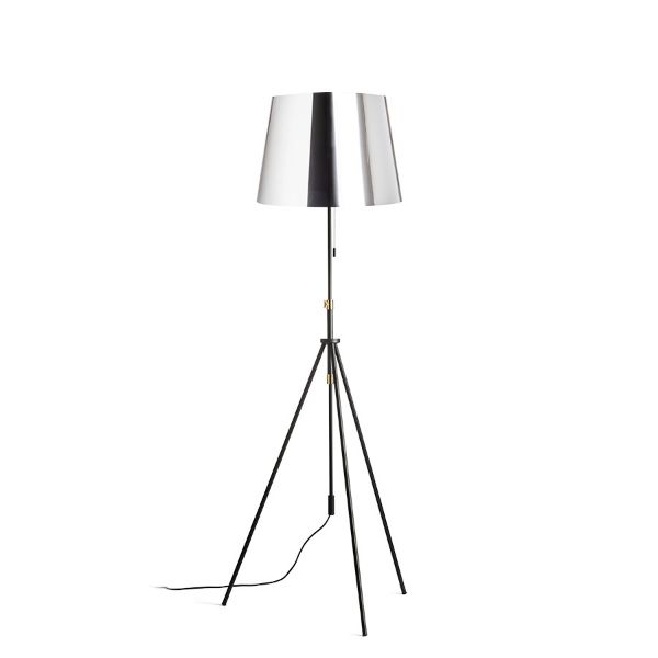 LUTON/ILUSION állólámpa  krómozott fólia/fekete/fém 230V LED E27 15W