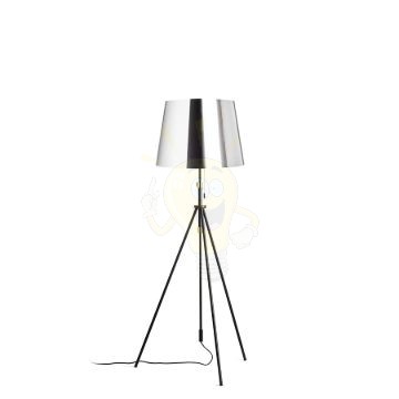 LUTON/ILUSION állólámpa  krómozott fólia/fekete/fém 230V LED E27 15W