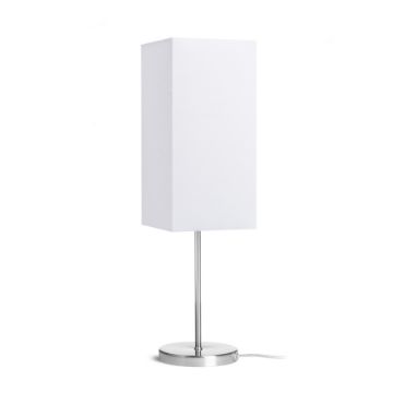 NYC/TEMPO 15/30 asztali lámpa  Polycotton fehér/nikkel 230V LED E27 15W