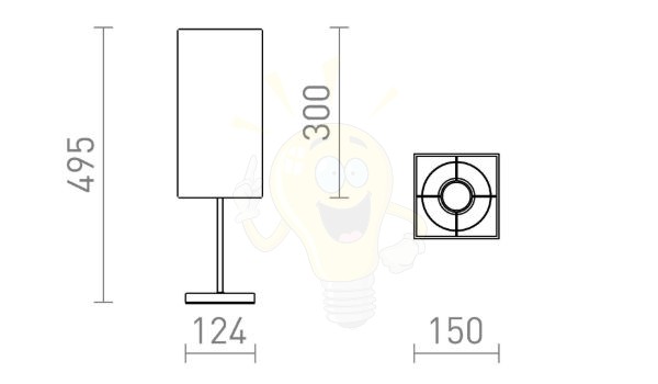 NYC/TEMPO 15/30 asztali lámpa  Polycotton fehér/nikkel 230V LED E27 15W