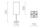 NYC/TEMPO 15/30 asztali lámpa  Polycotton fehér/króm 230V LED E27 15W