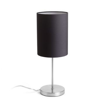 NYC/RON 15/20 asztali lámpa  Polycotton fekete/nikkel 230V LED E27 15W