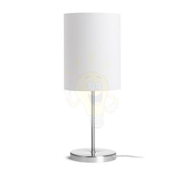 NYC/RON 15/20 asztali lámpa  Monaco petróleum kék/ezüst PVC/króm 230V LED E27 15W