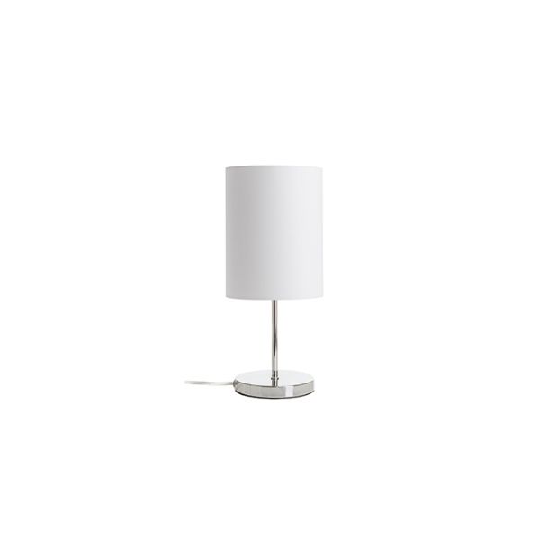 NYC/RON 15/20 asztali lámpa  Polycotton fehér/króm 230V LED E27 15W