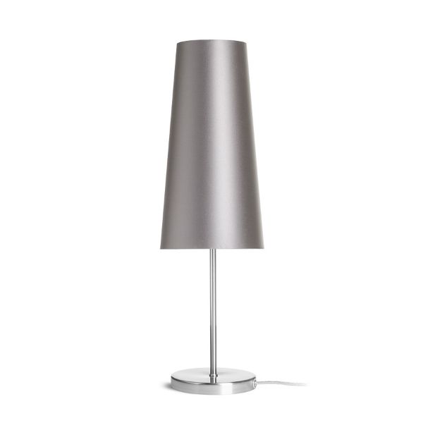 NYC/CONNY 15/30 asztali lámpa  Monaco galamb szürke/ezüst PVC/nikkel 230V LED E27 11W