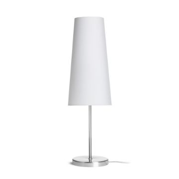 NYC/CONNY 15/30 asztali lámpa  Polycotton fehér/nikkel 230V LED E27 11W