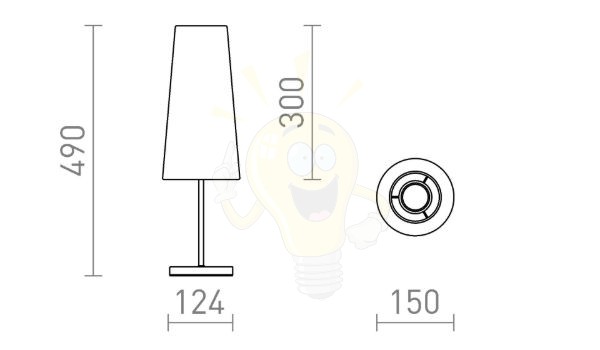 NYC/CONNY 15/30 asztali lámpa  Polycotton fehér/króm 230V LED E27 11W