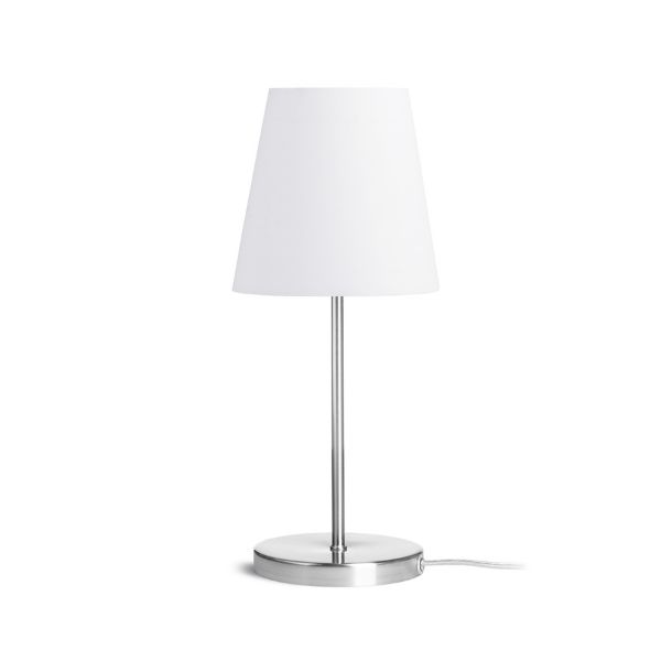 NYC/CONNY 15/15 asztali lámpa  Polycotton fehér/nikkel 230V LED E27 11W
