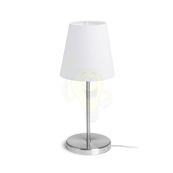 NYC/CONNY 15/15 asztali lámpa  Polycotton fehér/nikkel 230V LED E27 11W