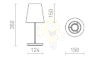 NYC/CONNY 15/15 asztali lámpa  Polycotton fehér/nikkel 230V LED E27 11W