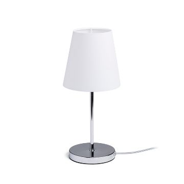 NYC/CONNY 15/15 asztali lámpa  Polycotton fehér/króm 230V LED E27 11W