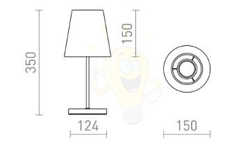 NYC/CONNY 15/15 asztali lámpa  Polycotton fehér/króm 230V LED E27 11W