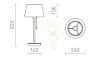 KEITH/ALVIS 24 asztali lámpa USB-vel fehér bükk 230V LED E27 11W