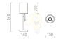 KEITH/RON 15/20 asztali lámpa USB-vel  Polycotton fehér/bükk 230V LED E27 15W