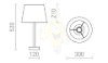 MAUI/AMBITUS 30 asztali lámpa  Polycotton fehér/fa 230V LED E27 15W