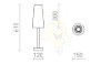MAUI/CONNY 15/30 asztali lámpa  Polycotton fehér/fa 230V LED E27 11W