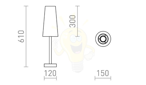 MAUI/CONNY 15/30 asztali lámpa  Polycotton fehér/fa 230V LED E27 11W