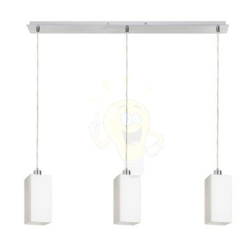 LIZ III 80 függő lámpa  opál üveg/króm 230V LED E27 3x15W