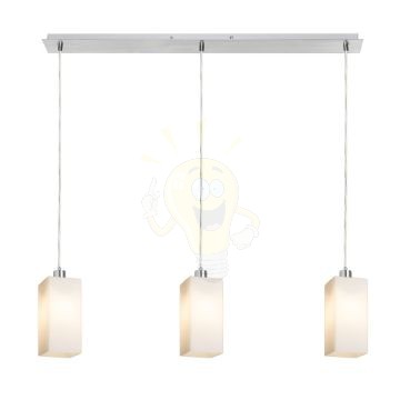 LIZ III 80 függő lámpa  opál üveg/króm 230V LED E27 3x15W