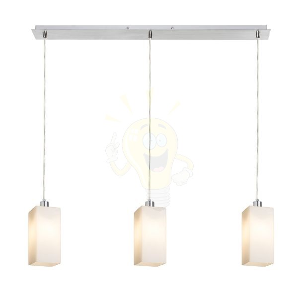 LIZ III 80 függő lámpa  opál üveg/króm 230V LED E27 3x15W