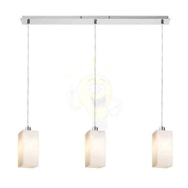 LIZ III 80 függő lámpa  opál üveg/matt nikkel 230V LED E27 3x15W