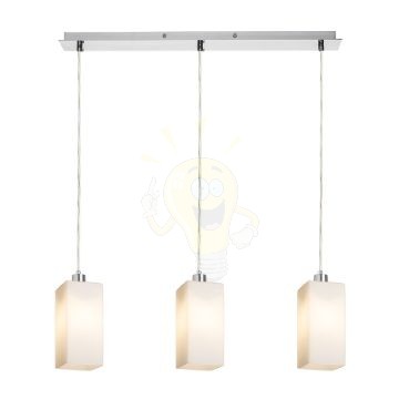 LIZ III 60 függő lámpa  opál üveg/króm 230V LED E27 3x15W