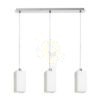 LIZ III 60 függő lámpa  opál üveg/matt nikkel 230V LED E27 3x15W