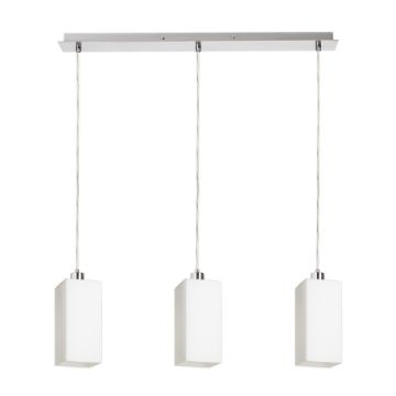 LIZ III 60 függő lámpa  opál üveg/matt nikkel 230V LED E27 3x15W