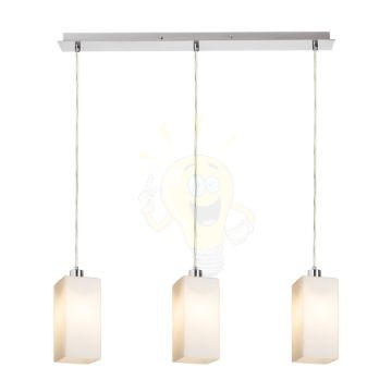 LIZ III 60 függő lámpa  opál üveg/matt nikkel 230V LED E27 3x15W