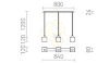 DADOS III 80 függő lámpa  opál üveg/króm 230V LED E27 3x11W