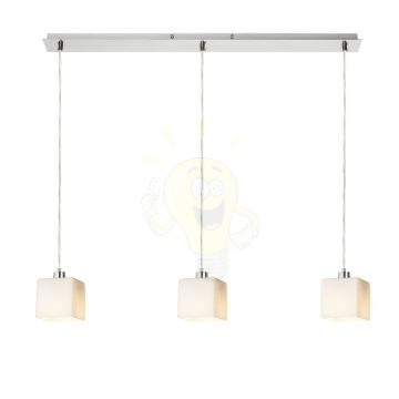 DADOS III 80 függő lámpa  opál üveg/matt nikkel 230V LED E27 3x11W