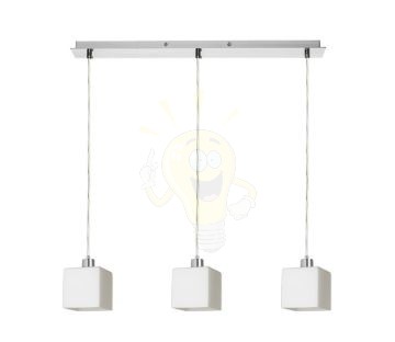 DADOS III 60 függő lámpa  opál üveg/króm 230V LED E27 3x11W