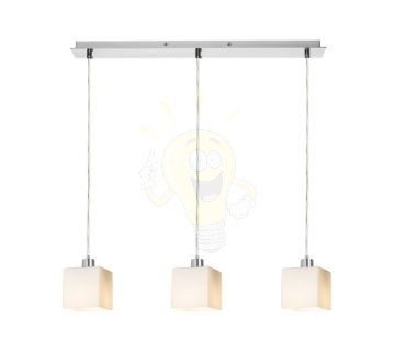 DADOS III 60 függő lámpa  opál üveg/króm 230V LED E27 3x11W
