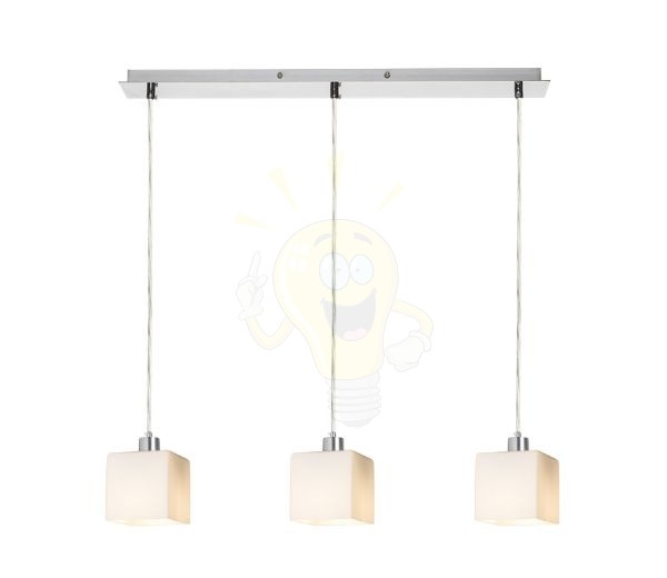 DADOS III 60 függő lámpa  opál üveg/króm 230V LED E27 3x11W