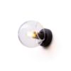 SOLARIS felületre szerelhető tiszta üveg/fekete 230V LED E14 7W