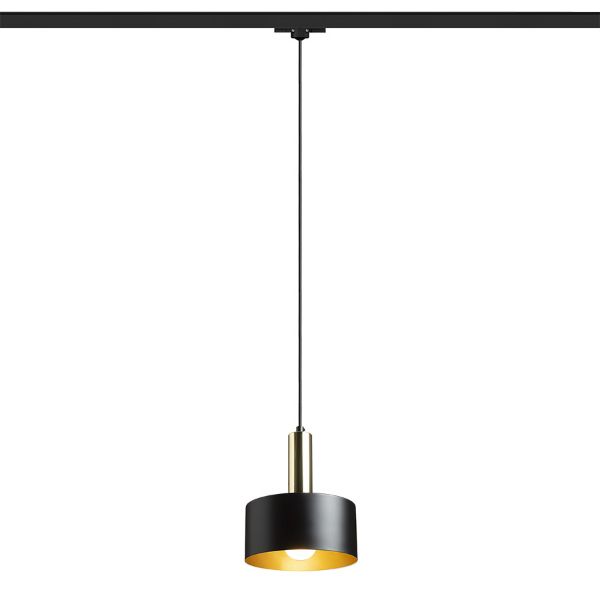 GIULIA 20 három áramkörös sínre fekete/aranybarna sárgaréz 230V LED E27 15W