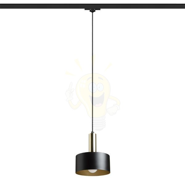 GIULIA 20 három áramkörös sínre fekete/aranybarna sárgaréz 230V LED E27 15W