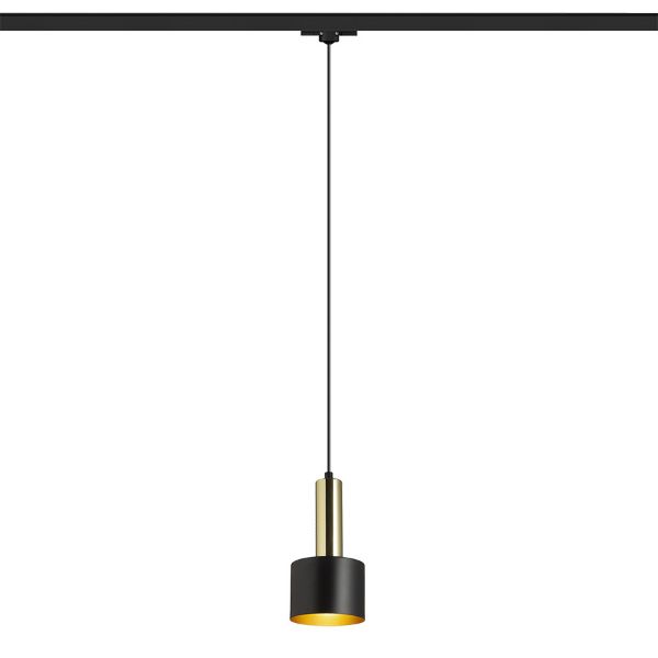 GIULIA 12 három áramkörös sínre fekete/aranybarna sárgaréz 230V LED E27 11W
