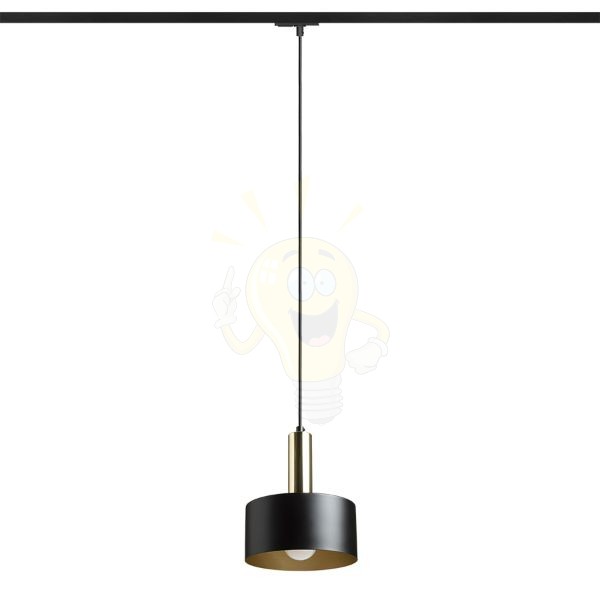 GIULIA 20 egy áramkörös sínre fekete/aranybarna sárgaréz 230V LED E27 15W