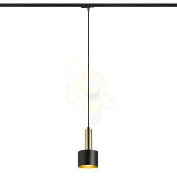 GIULIA 12 egy áramkörös sínre fekete/aranybarna sárgaréz 230V LED E27 11W