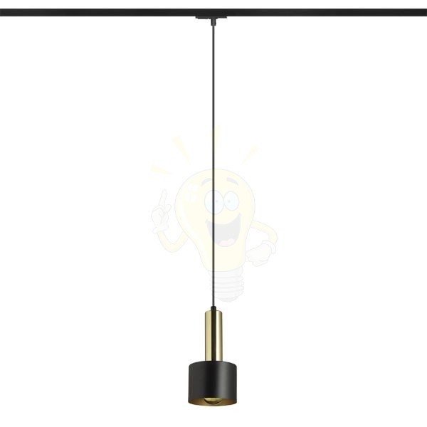 GIULIA 12 egy áramkörös sínre fekete/aranybarna sárgaréz 230V LED E27 11W