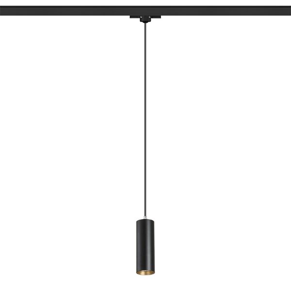MAVRO három áramkörös sínen függő lámpa fekete/aranysárga  230V LED 12W 38°  3000K